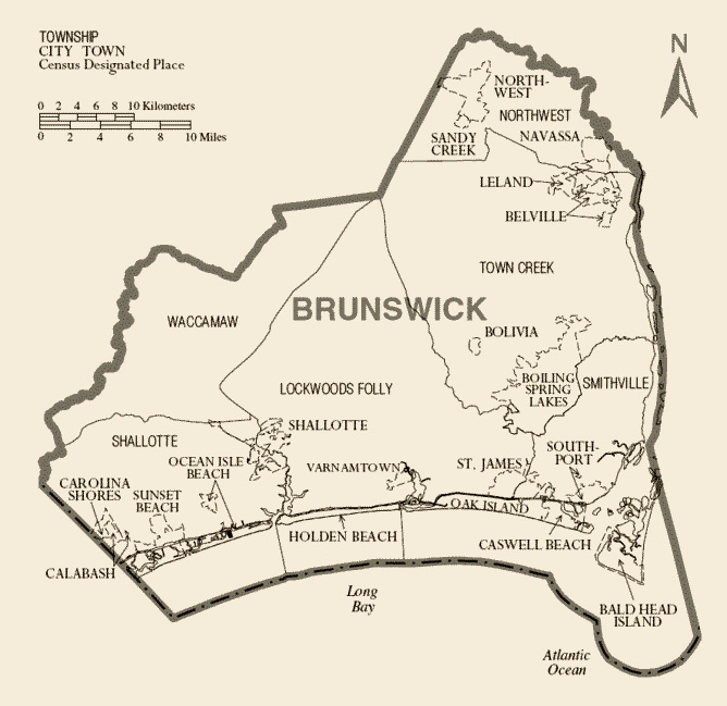 Old Fashioned Brunswick County Map