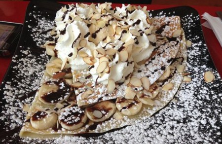 A delicious crepe from Our Crepes and More in Wilmington North Carolina