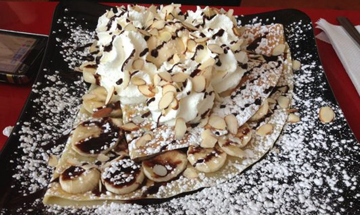 A delicious crepe from Our Crepes and More in Wilmington North Carolina