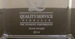 Anne Arnold Honored for Customer Service, Success